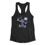 Quadcopter Robot Womens Racerback Tank in Black color