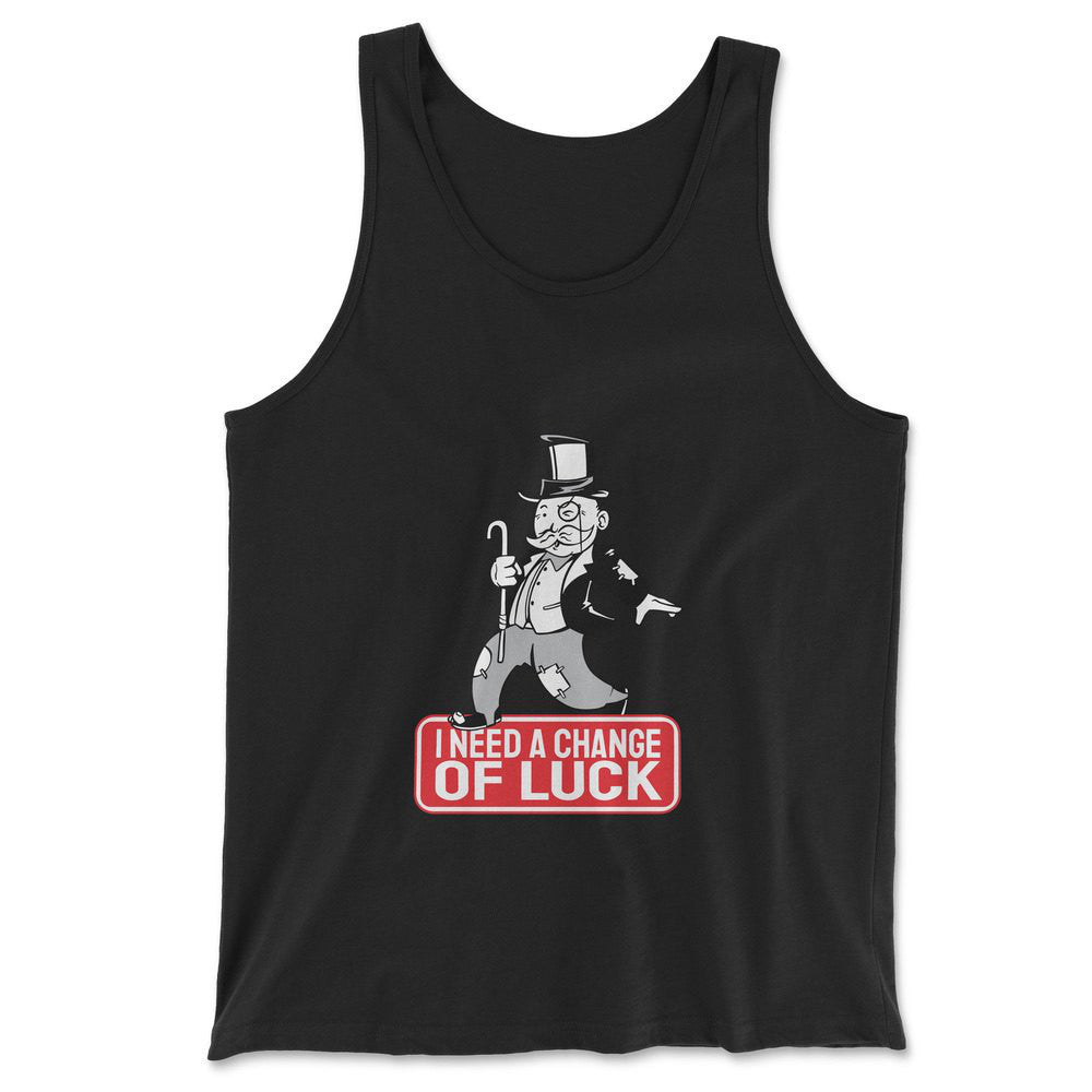 Change Luck Monopoly Parody Men/Unisex Tank in Black color