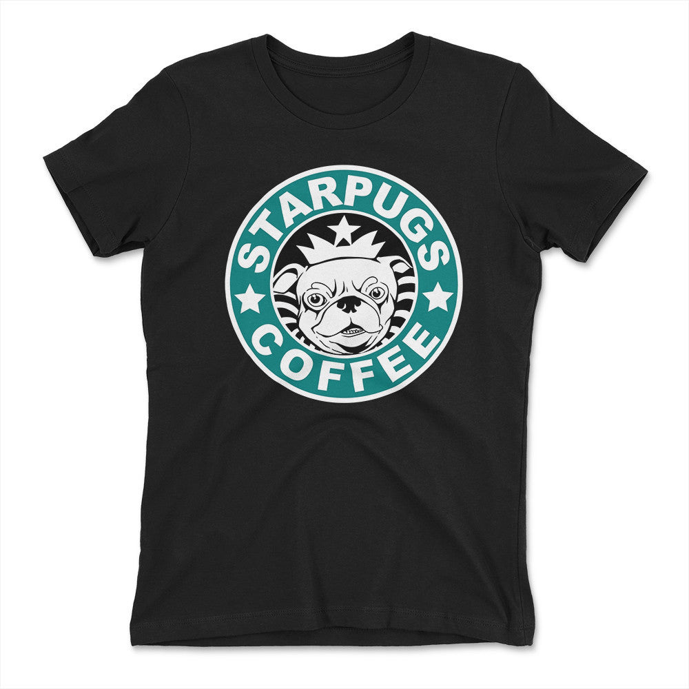 Starpugs Coffee Womens T-Shirt in Black color