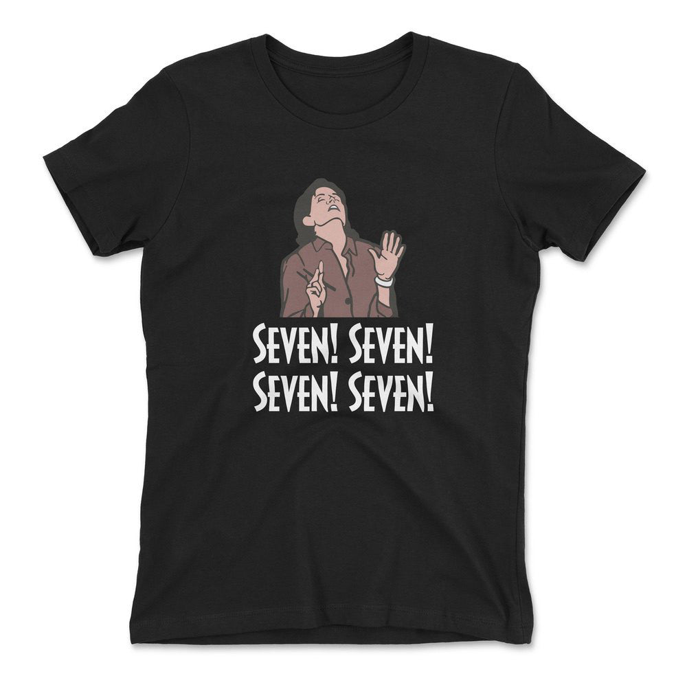 Seven! Seven! Seven! Seven! Womens T-Shirt in Black color