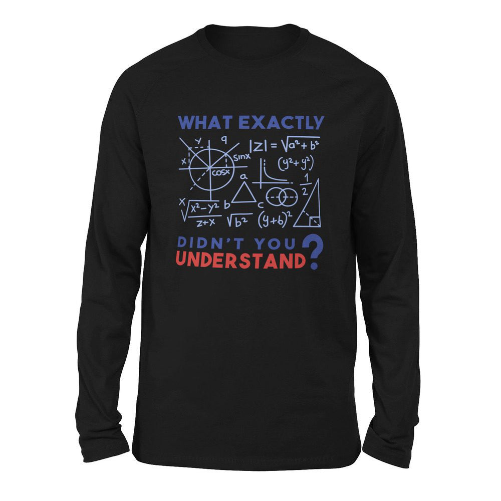 What Exactly Didn't You Understand Men/Unisex Drop Shoulder Sweatshirt in Black color