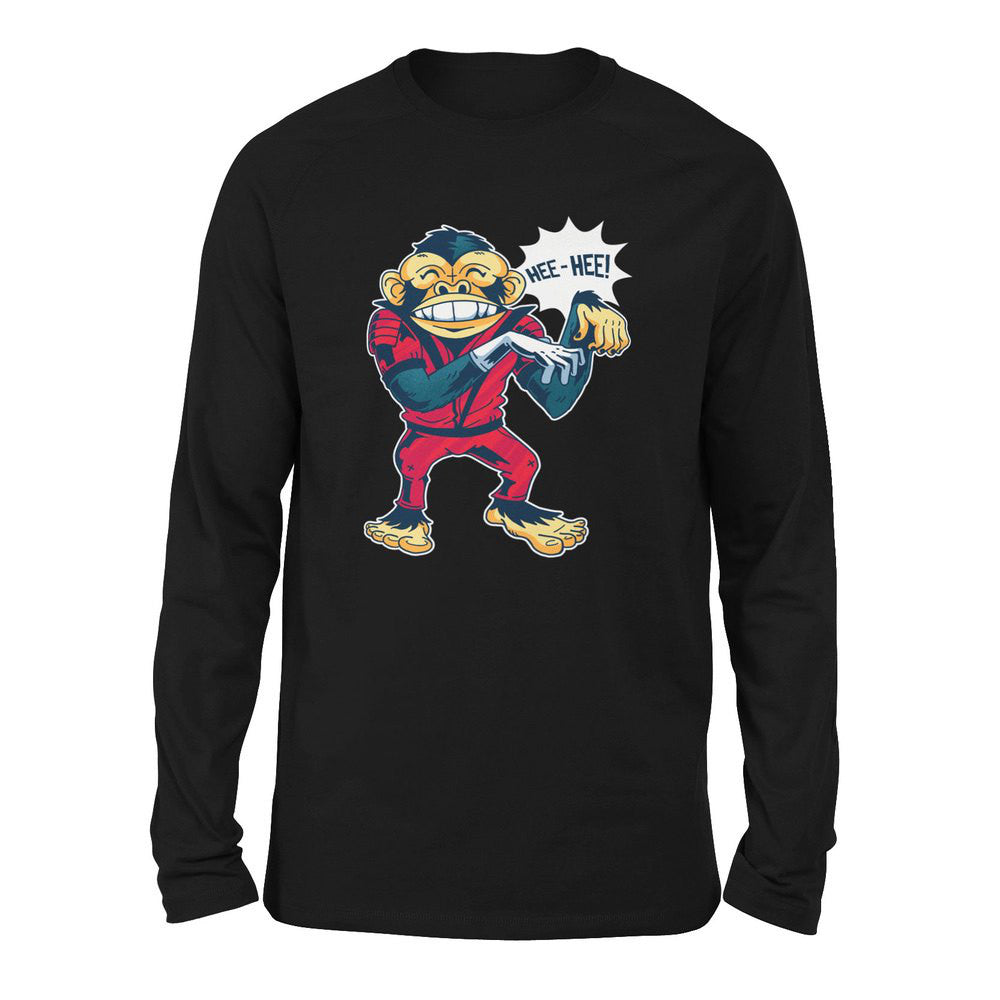 Dancing Monkey Jackson Men/Unisex Drop Shoulder Sweatshirt in Black color