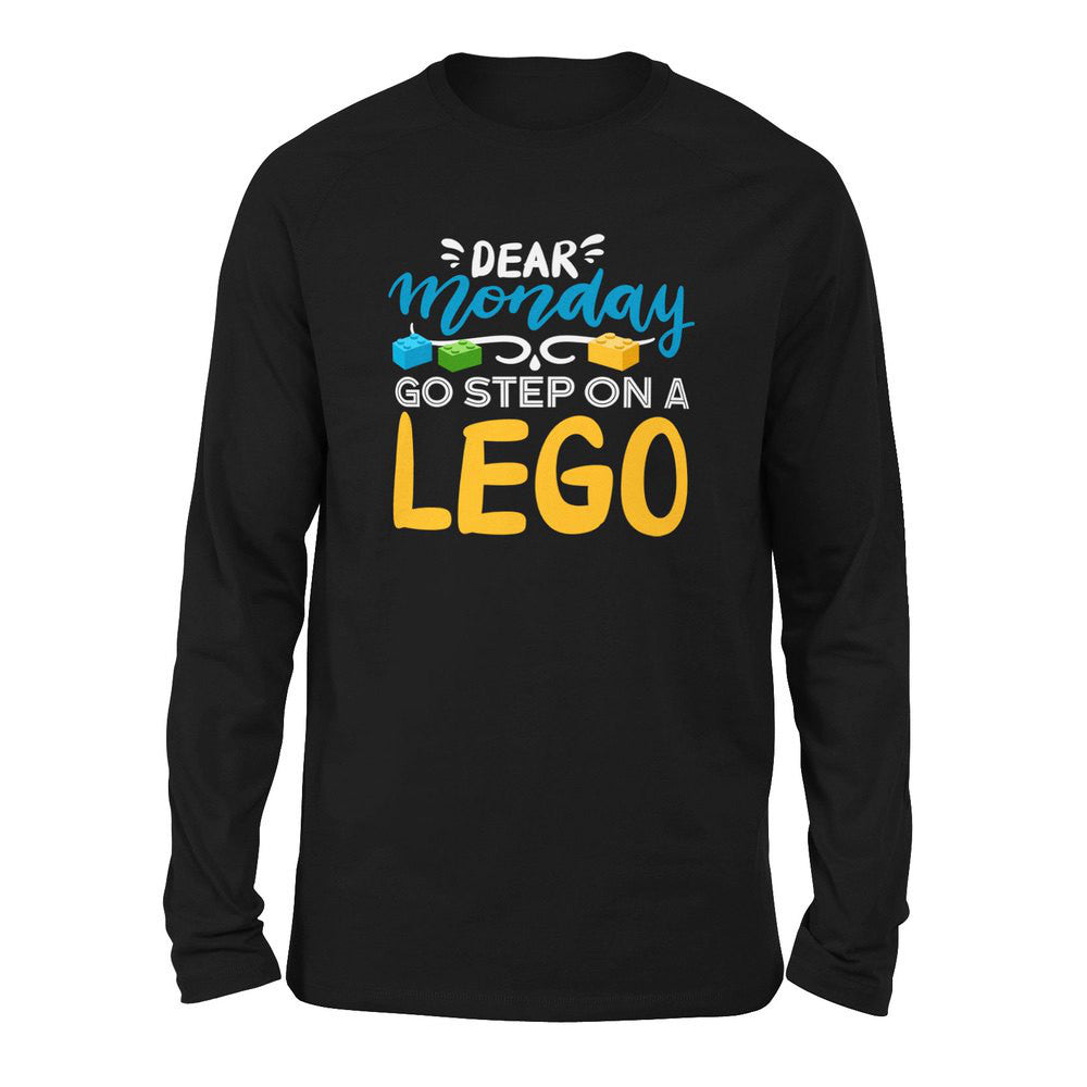 Dear Monday, Go Step On A Lego Men/Unisex Drop Shoulder Sweatshirt in Black color