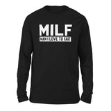 MILF - Man I Love To Fart Men/Unisex Drop Shoulder Sweatshirt in Black color