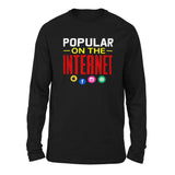 Popular On The Internet Men/Unisex Drop Shoulder Sweatshirt in Black color