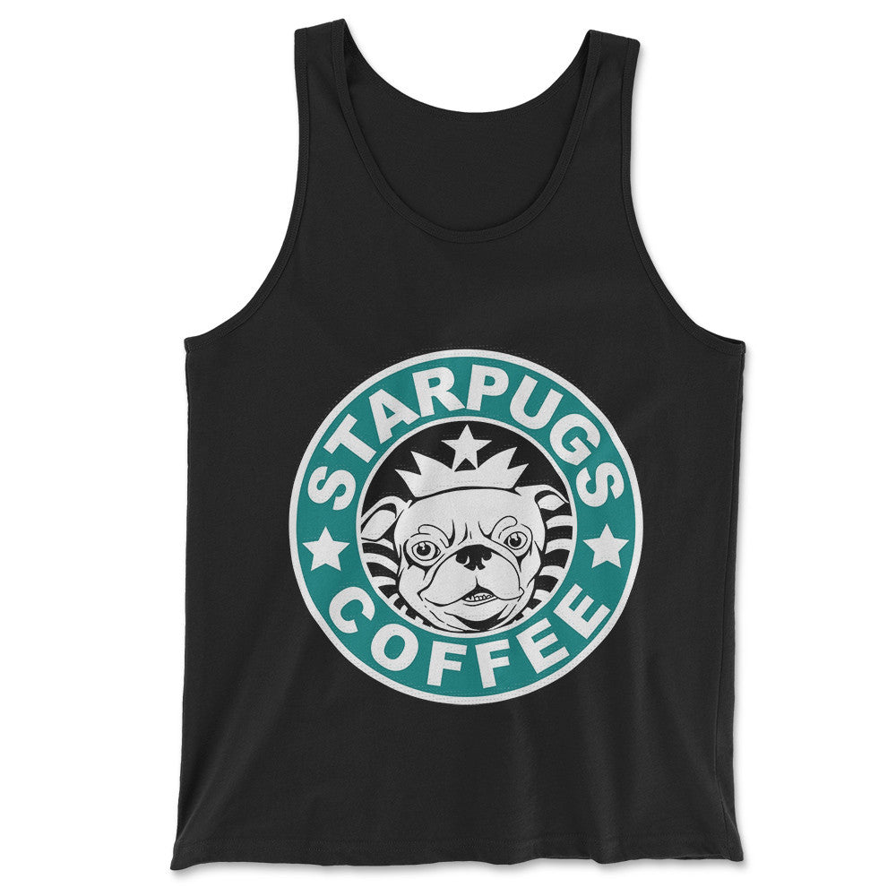 Starpugs Coffee Men/Unisex Tank in Black color