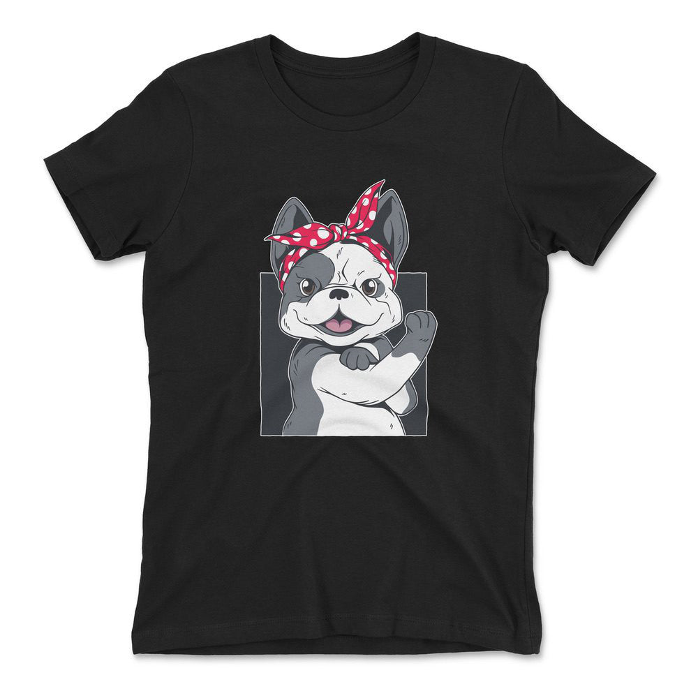 French Bulldog Womens T-Shirt in Black color