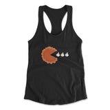 Pie Eating Cream Womens Racerback Tank in Black color