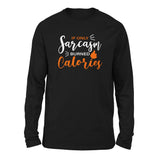 If Only Sarcasm Burned Calories Men/Unisex Drop Shoulder Sweatshirt in Black color