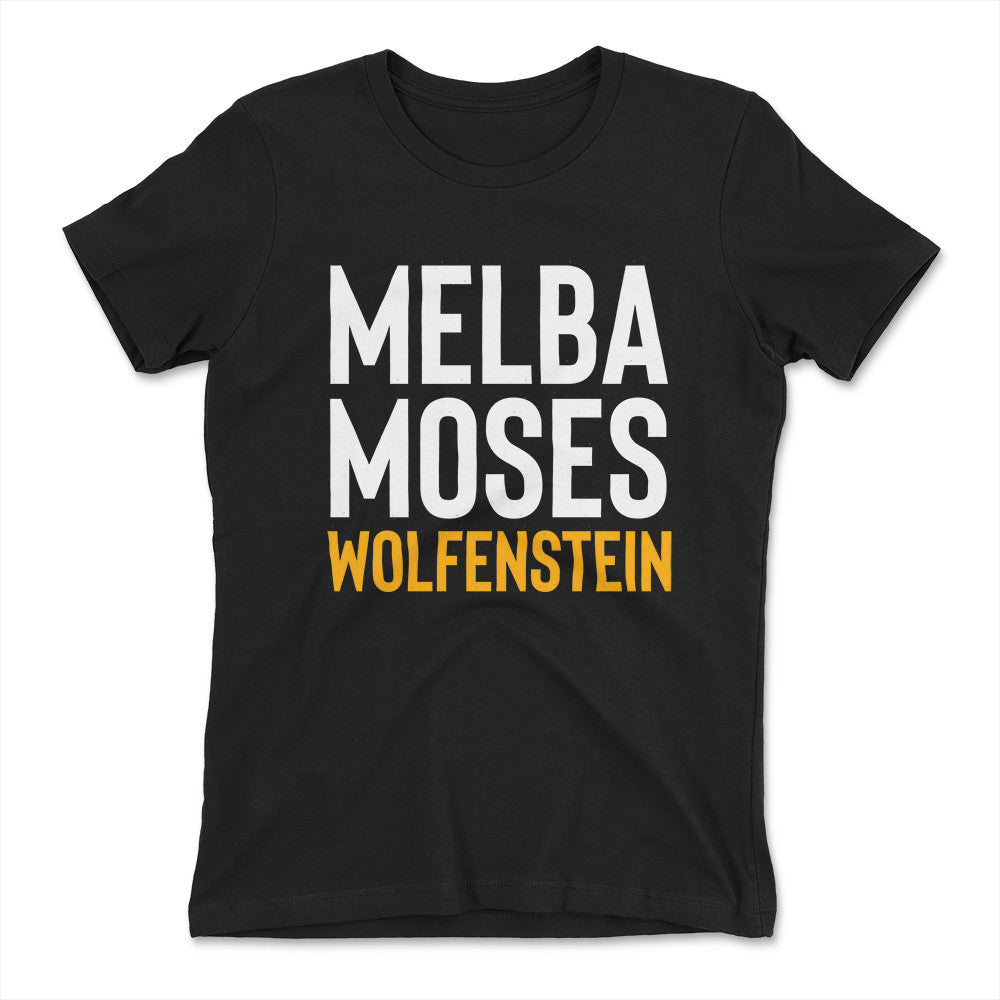 Melba Moses Wolfenstein Womens T-Shirt in Black color