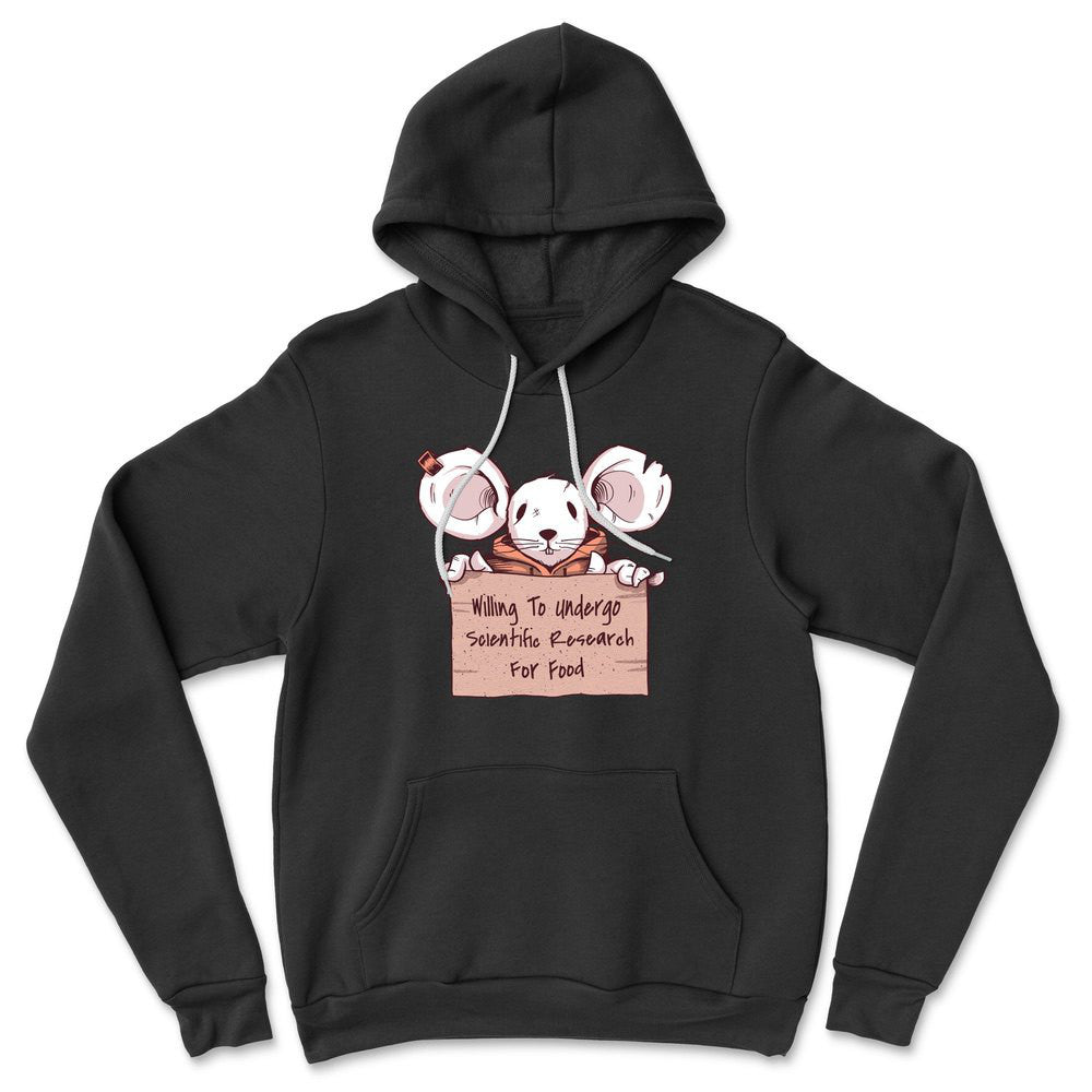 Willing To Undergo Scientific Research For Food Hoodie in Black color