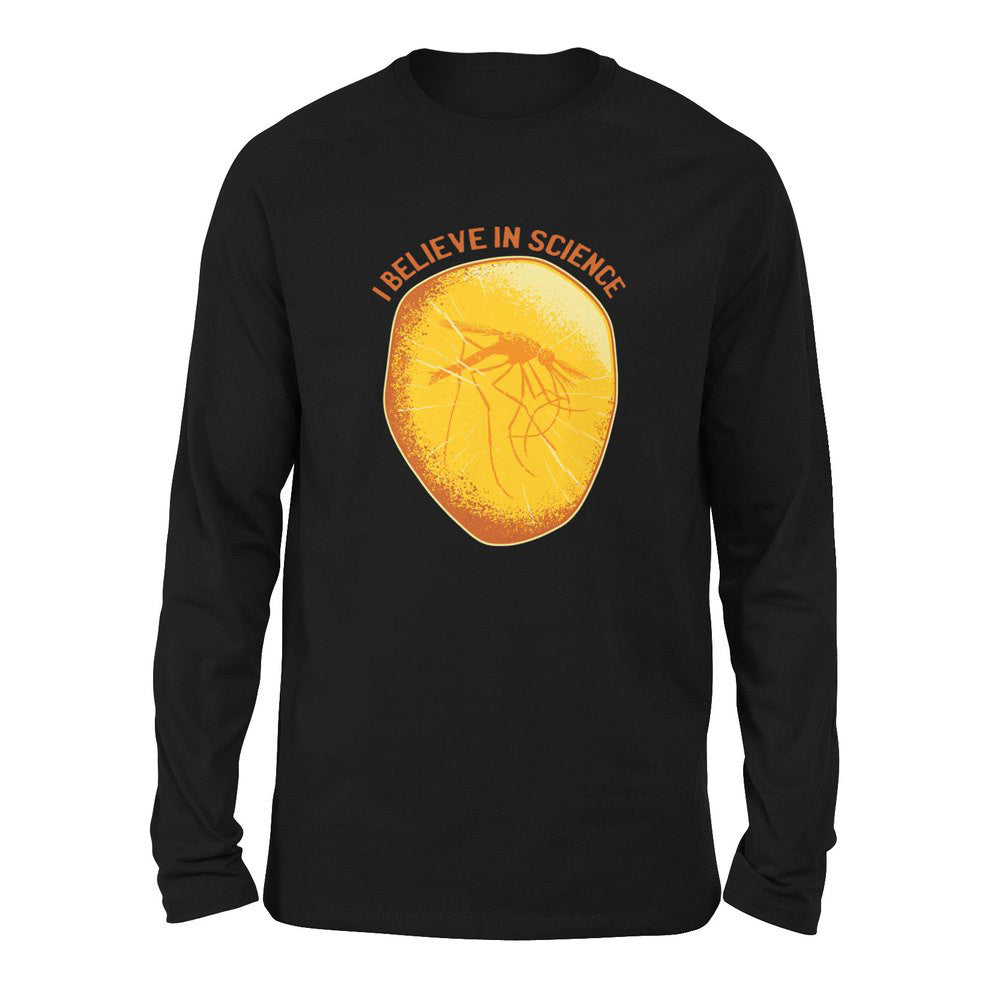 I Believe In Science Men/Unisex Drop Shoulder Sweatshirt in Black color