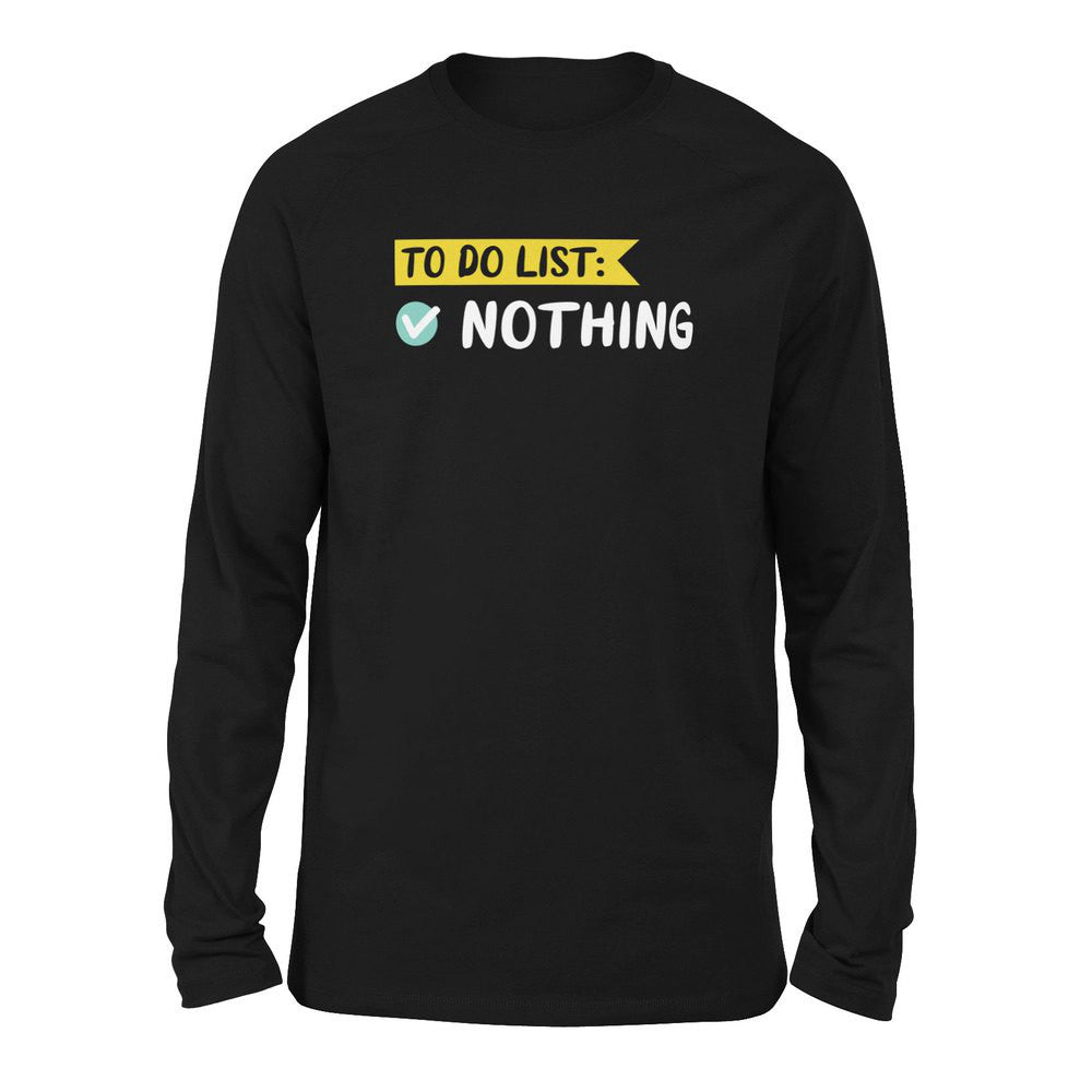 To Do List, Nothing Men/Unisex Drop Shoulder Sweatshirt in Black color