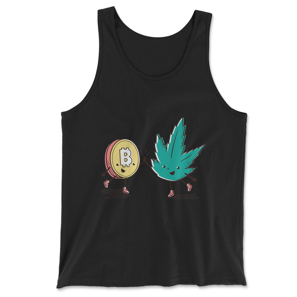 420 Bitcoin Men/Unisex Tank in Black color