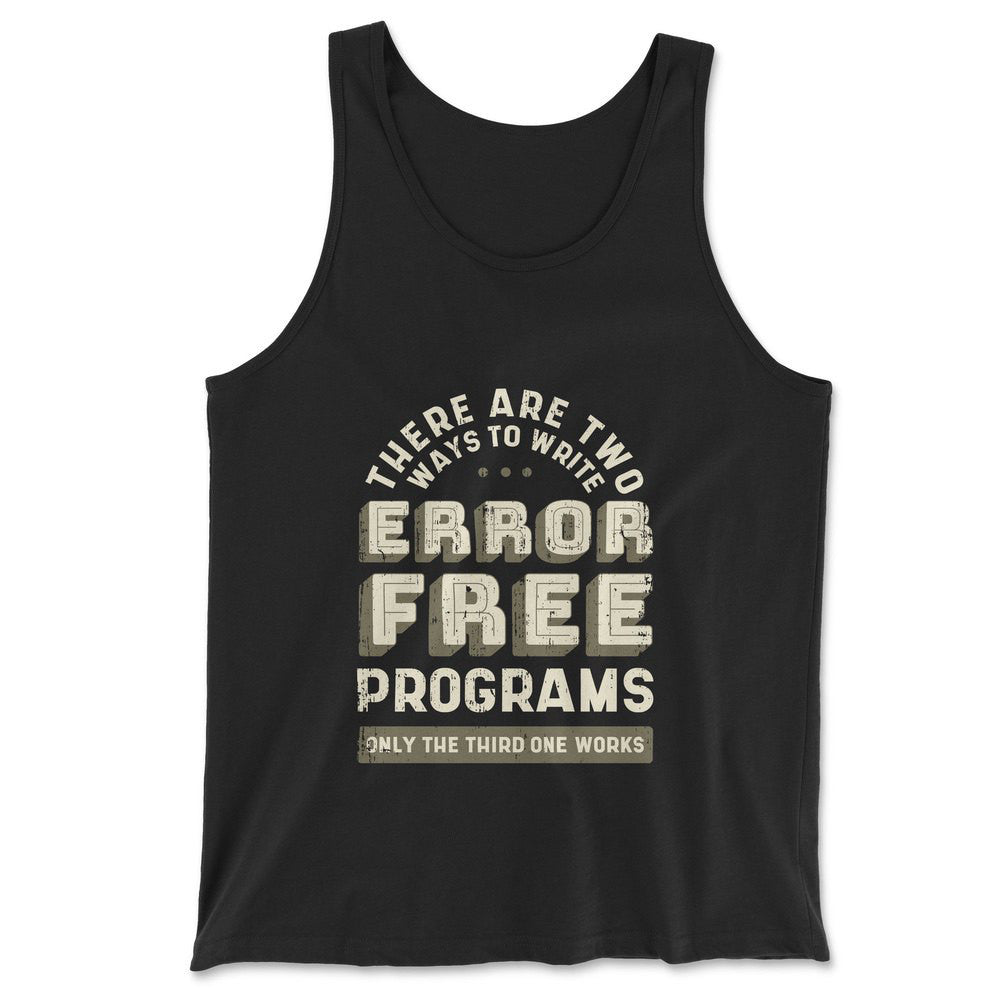 How Many Ways To Write Error Free Programs Men/Unisex Tank in Black color