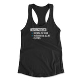 I Have 2 Problems Womens Racerback Tank in Black color
