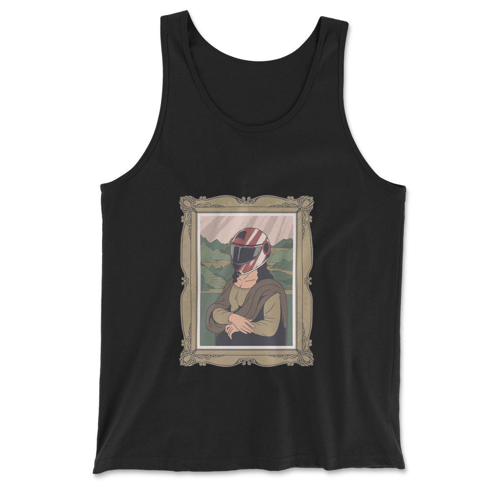 Monalisa Helmet Men/Unisex Tank in Black color