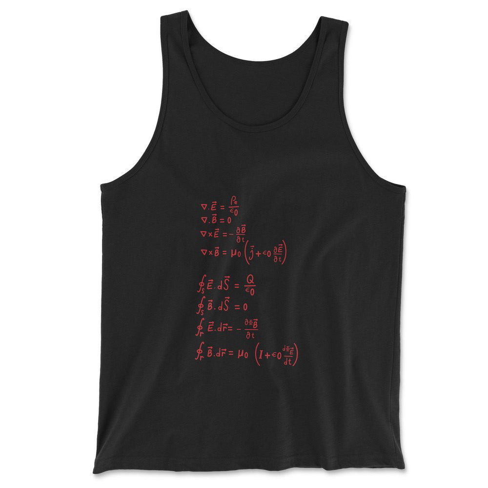 Physics Formula Men/Unisex Tank in Black color