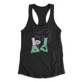 I Think You're Overreacting Womens Racerback Tank in Black color