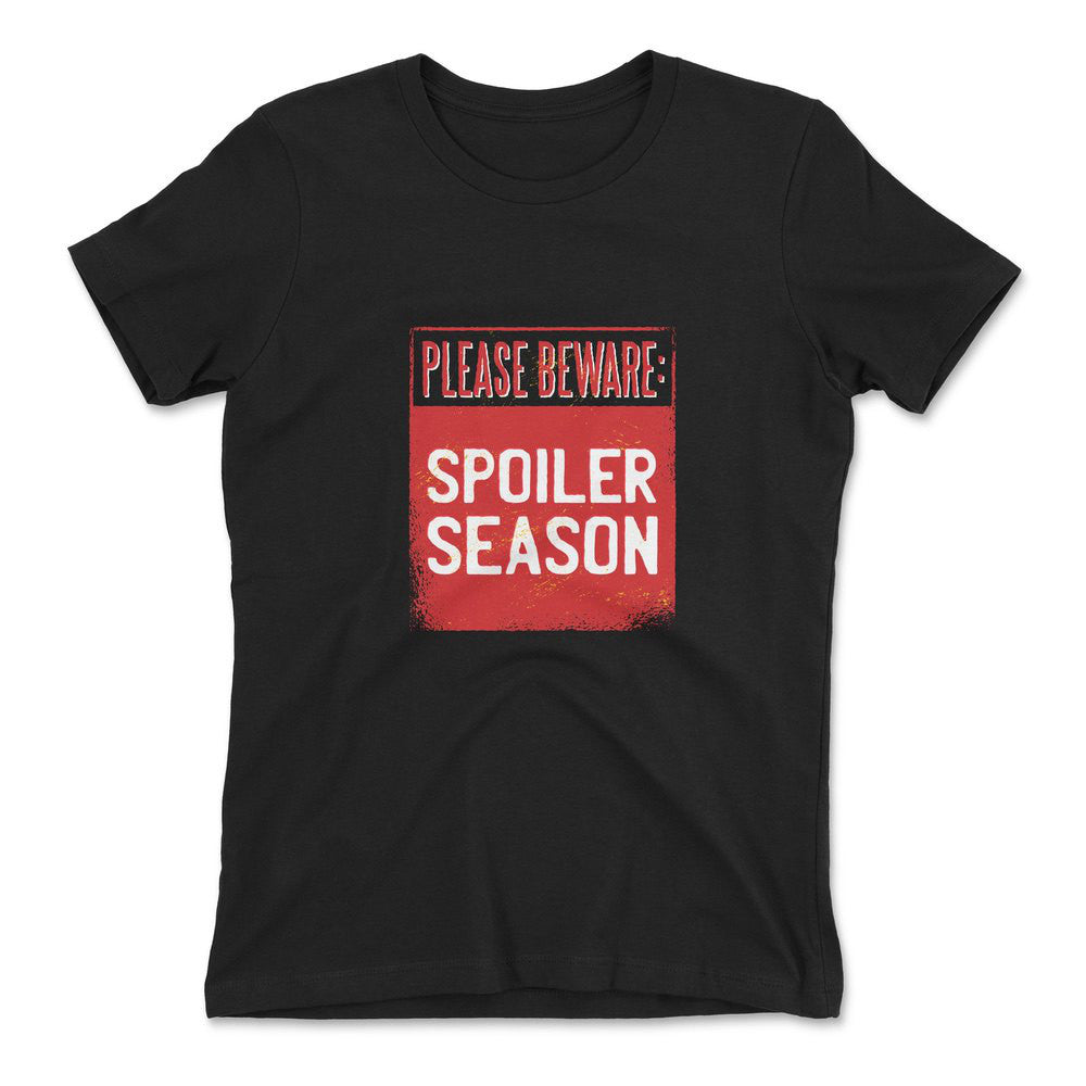 Spoiler Alert Womens T-Shirt in Black color