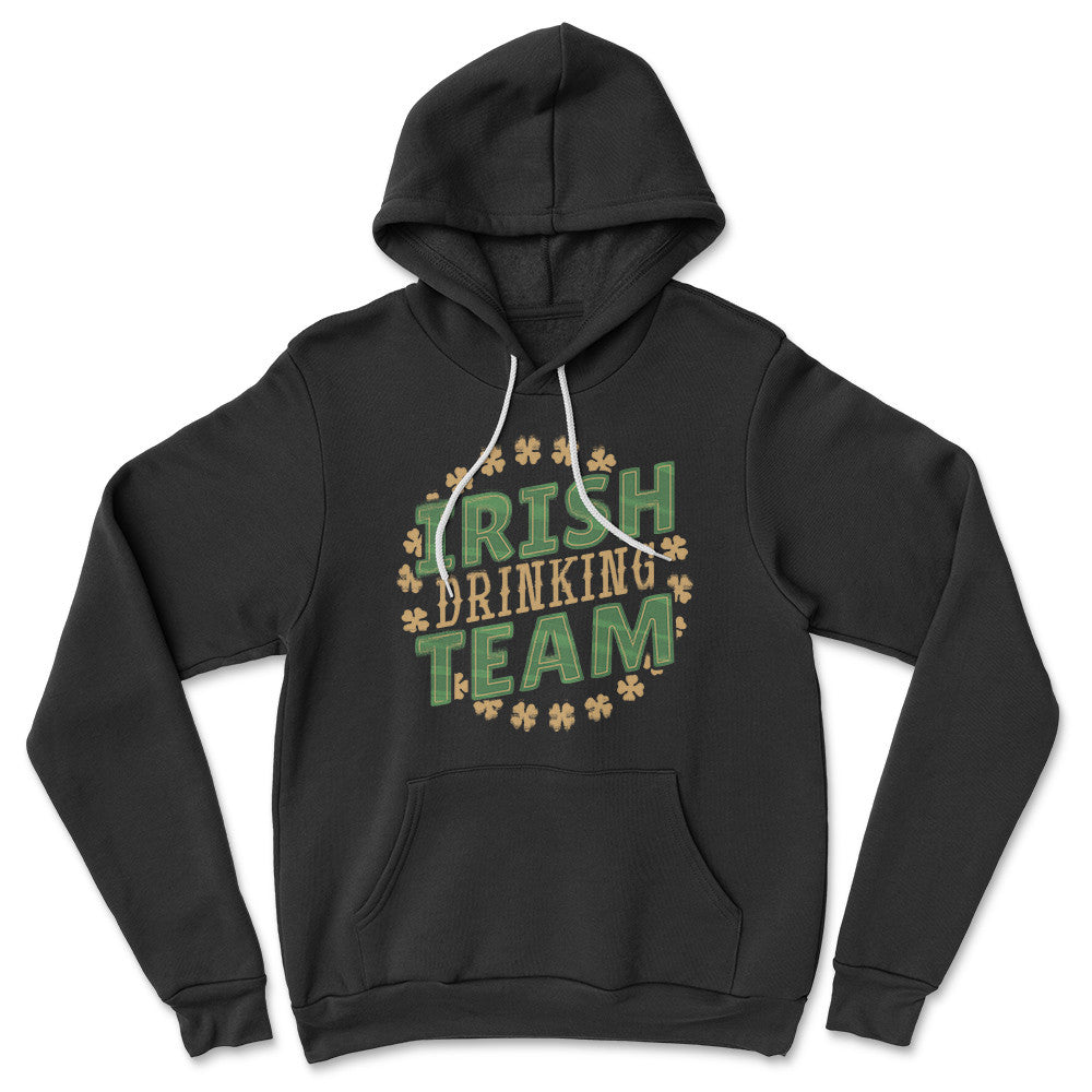 Irish Drinking Team Hoodie in Black color