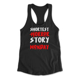 Shortest Horror Story - Monday Womens Racerback Tank in Black color