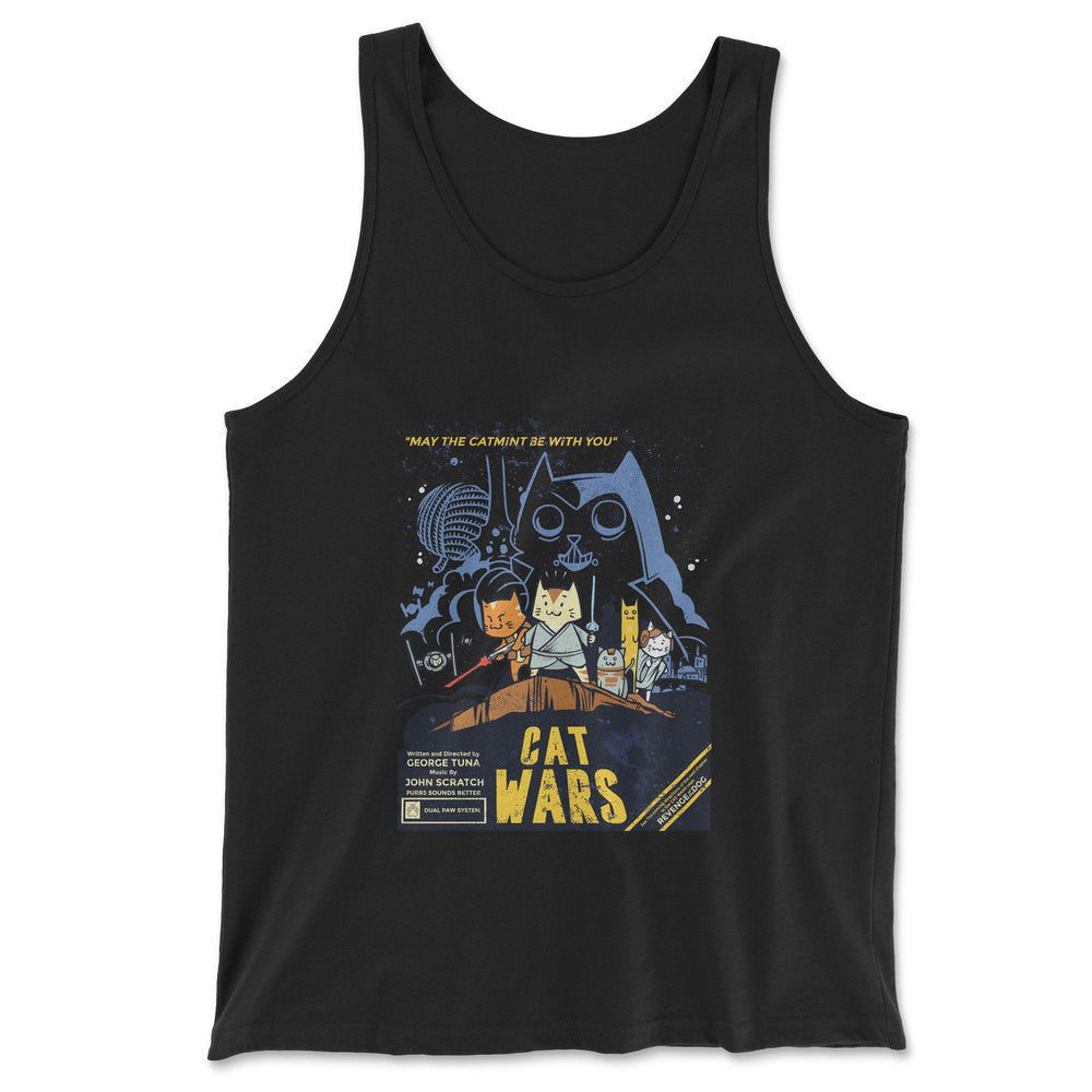 Cat Wars - May The Cat Mint Be With You Men/Unisex Tank in Black color