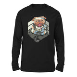Lifeline Pug Apex Gamer Men/Unisex Drop Shoulder Sweatshirt in Black color