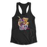 Pizza Kong Womens Racerback Tank in Black color