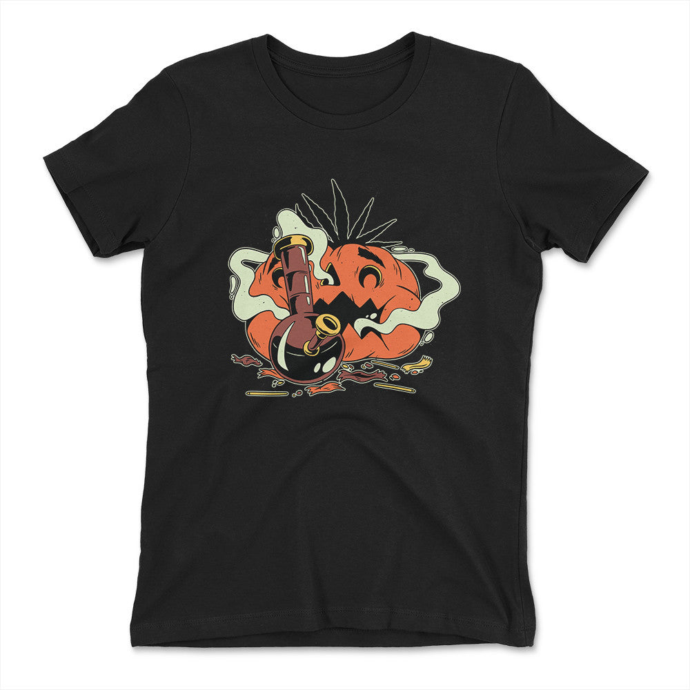 Baked Pumpkin Womens T-Shirt in Black color