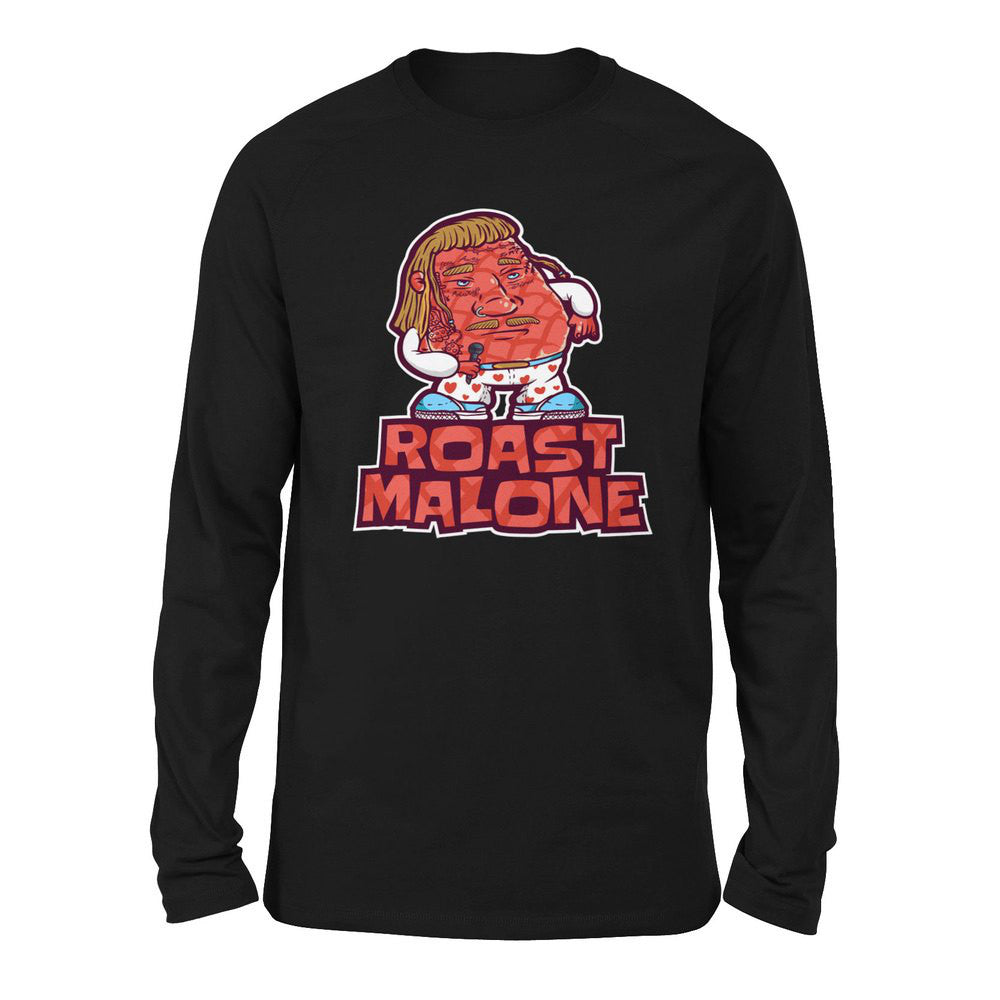 Roast Malone Men/Unisex Drop Shoulder Sweatshirt in Black color
