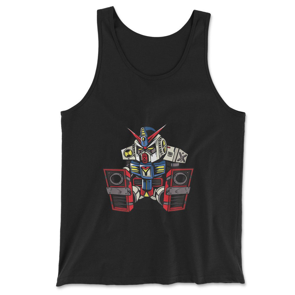 Sleepy Robot Men/Unisex Tank in Black color