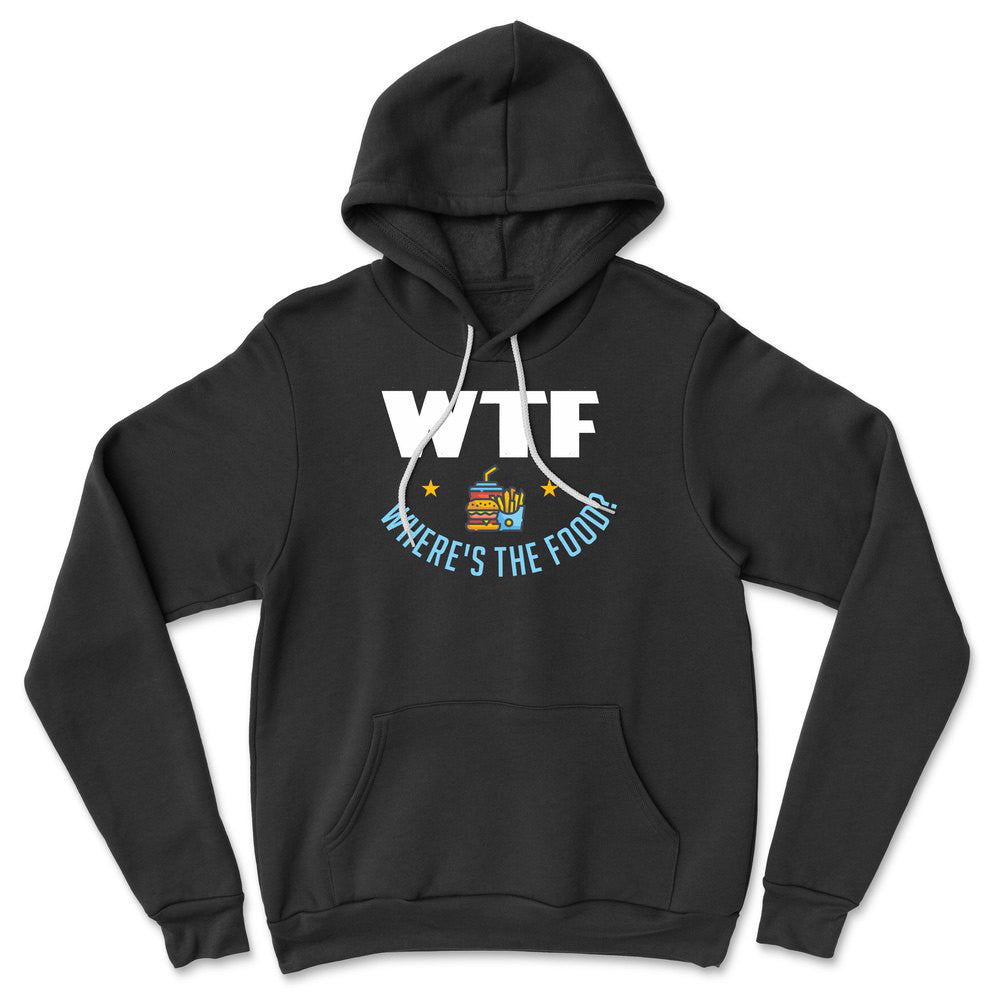 WTF - Where's The Food Hoodie in Black color
