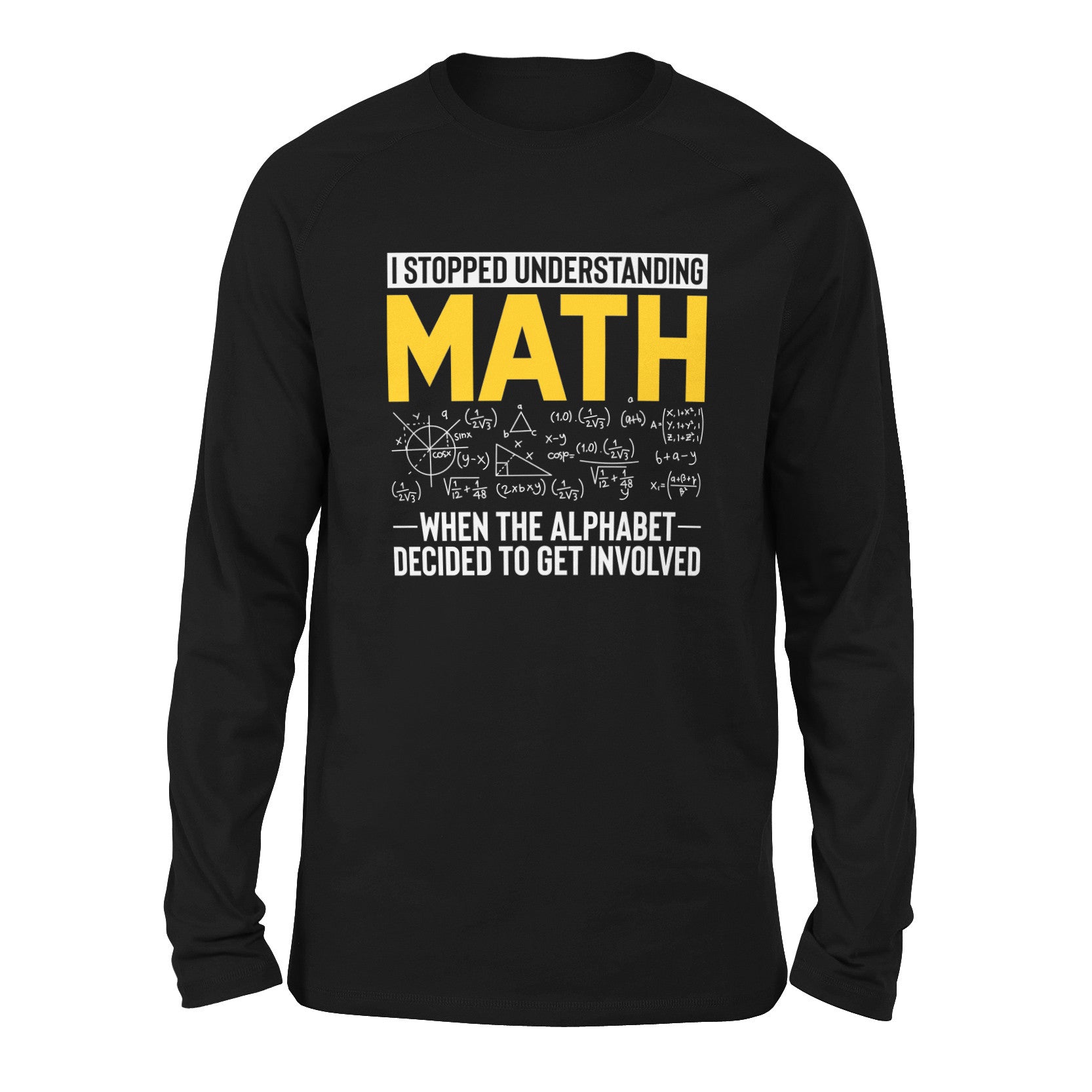 Why I Stopped Understanding Math Men/Unisex Drop Shoulder Sweatshirt in Black color