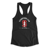 Stanford Law, Just Kidding Womens Racerback Tank in Black color