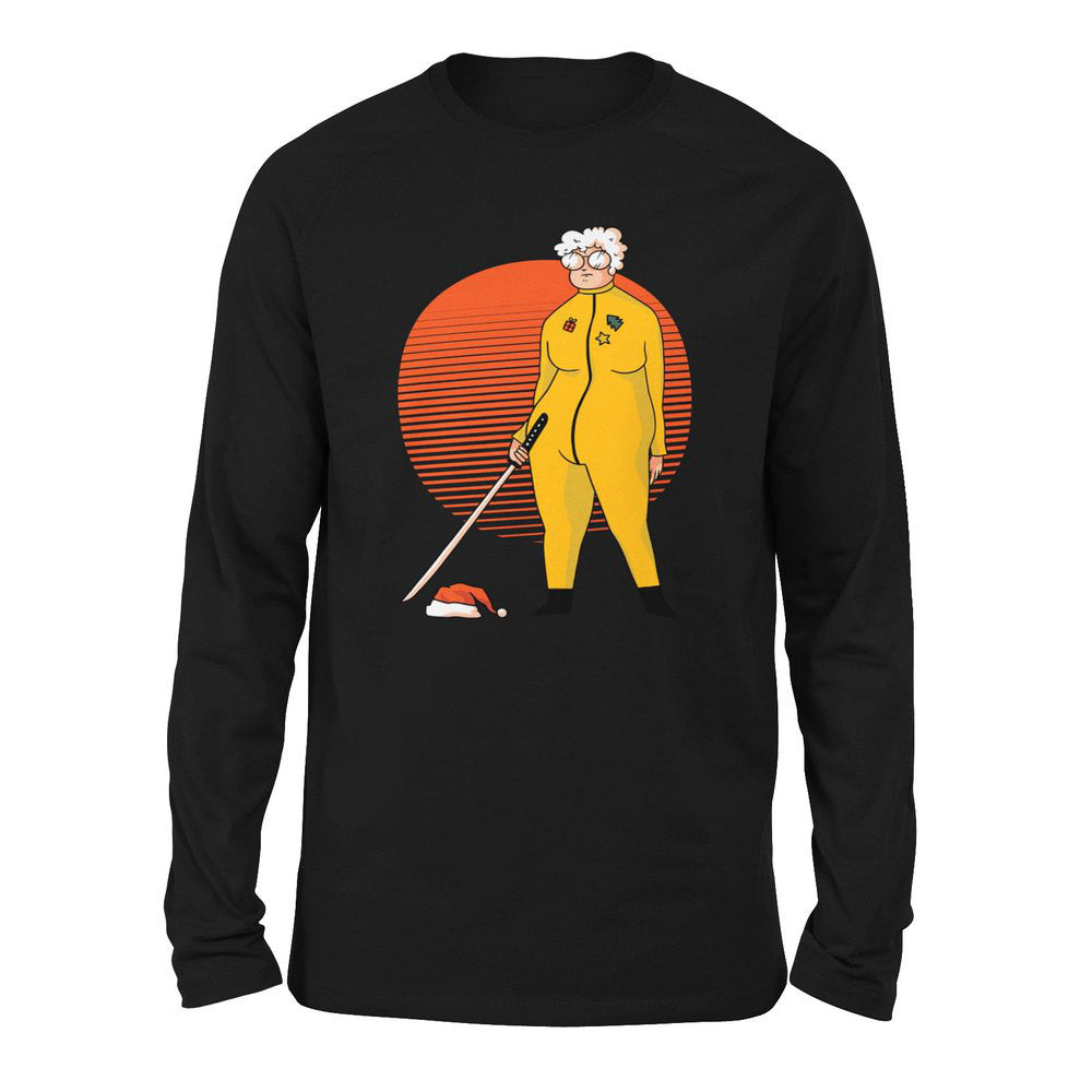 Kill Bill Mrs.santa Men/Unisex Drop Shoulder Sweatshirt in Black color