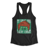 My Ginger Hair Is My Lucky Charm Womens Racerback Tank in Black color
