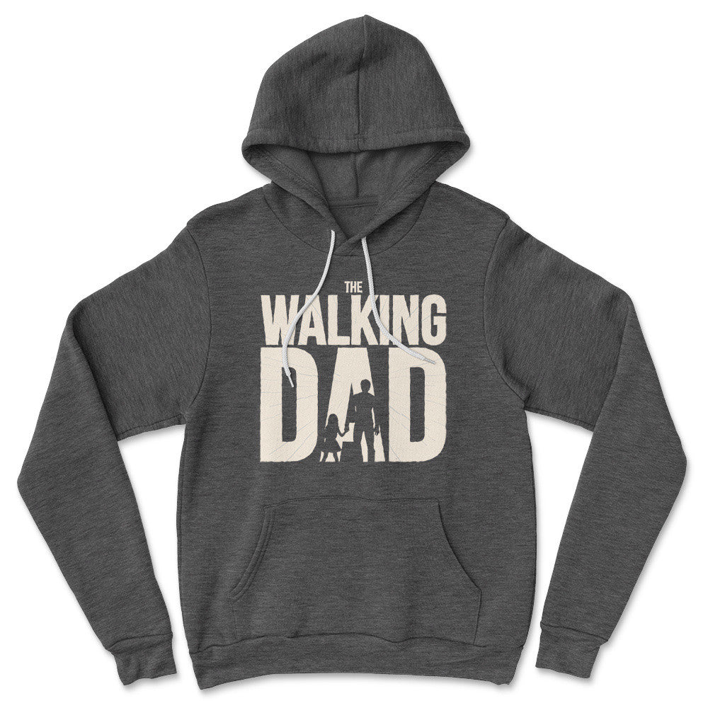 The Walking Dad Hoodie in Dark Grey Heather color
