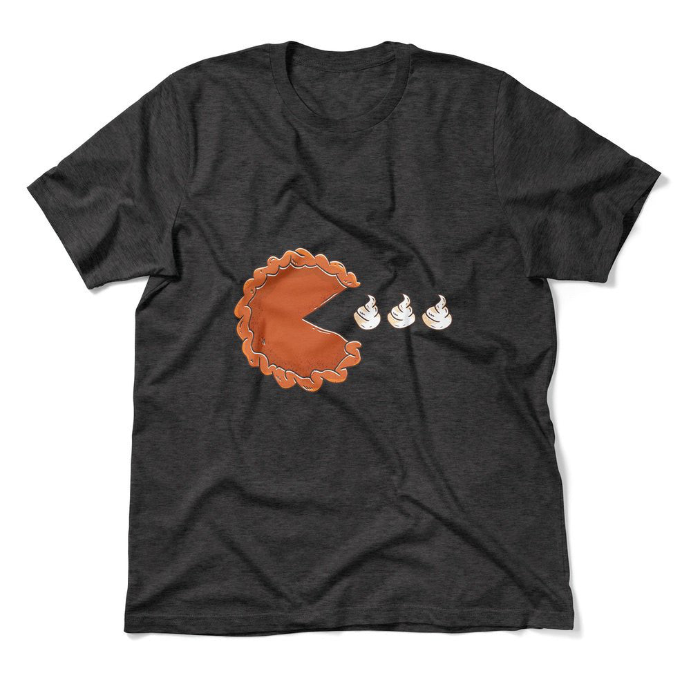 Pie Eating Cream Men/Unisex T-Shirt in Dark Grey Heather color