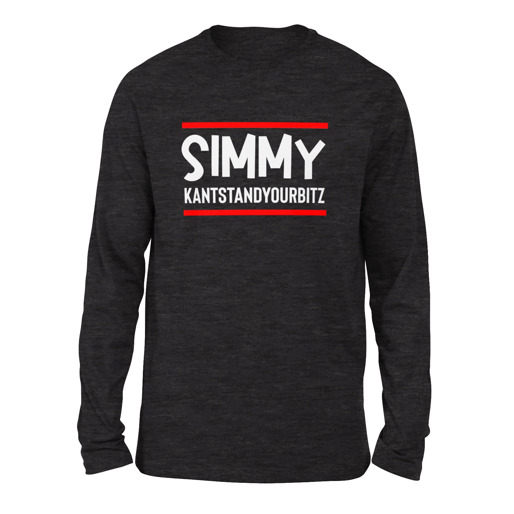 Simmy Kantstandyourbitz Men/Unisex Drop Shoulder Sweatshirt in Dark Grey Heather color