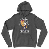 Chicken Spy Hoodie in Dark Grey Heather color