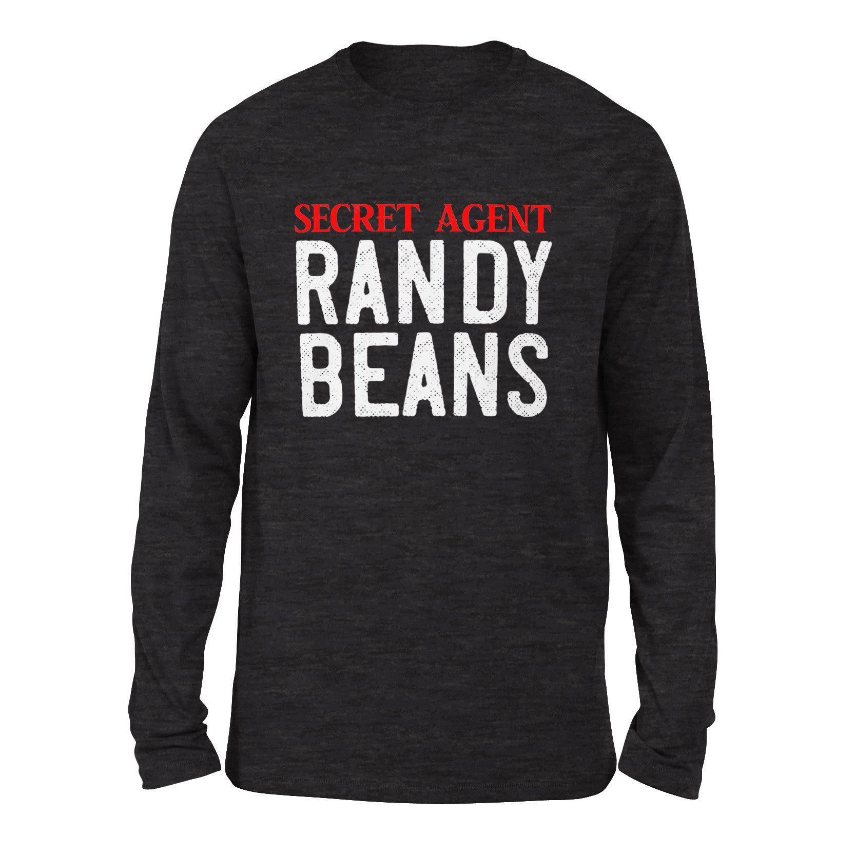 Secret Agent Randy Beans Men/Unisex Drop Shoulder Sweatshirt in Dark Grey Heather color