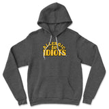 Allergic To Idiots Hoodie in Dark Grey Heather color