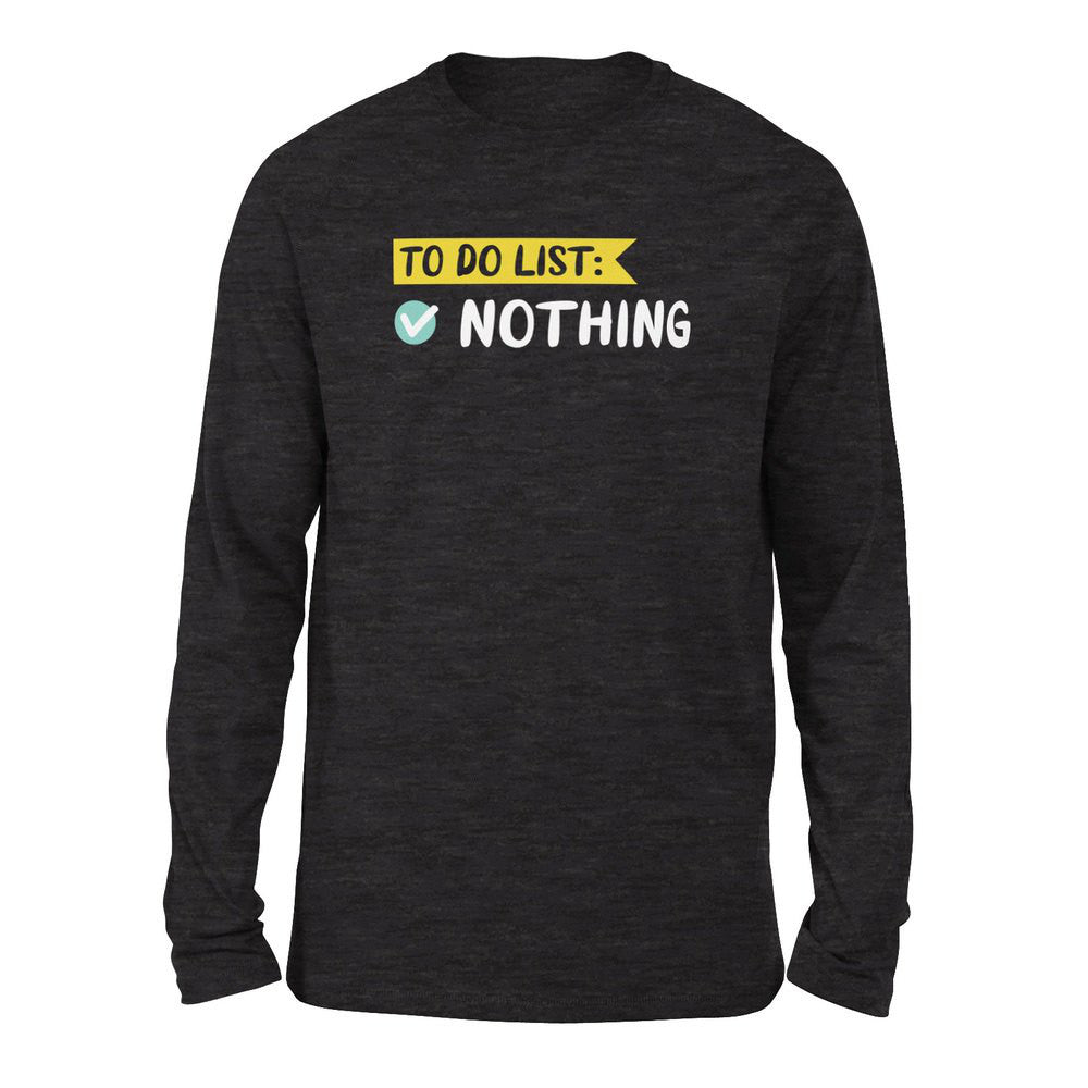 To Do List, Nothing Men/Unisex Drop Shoulder Sweatshirt in Dark Grey Heather color