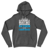 I Had An Extremely Busy Day Converting Oxygen To Carbon Dioxide Hoodie in Dark Grey Heather color
