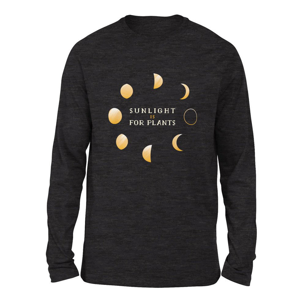 Night Moon Phases Men/Unisex Drop Shoulder Sweatshirt in Dark Grey Heather color