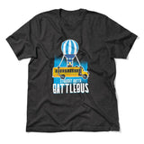 Straight Outta Battle Bus Men/Unisex T-Shirt in Dark Grey Heather color