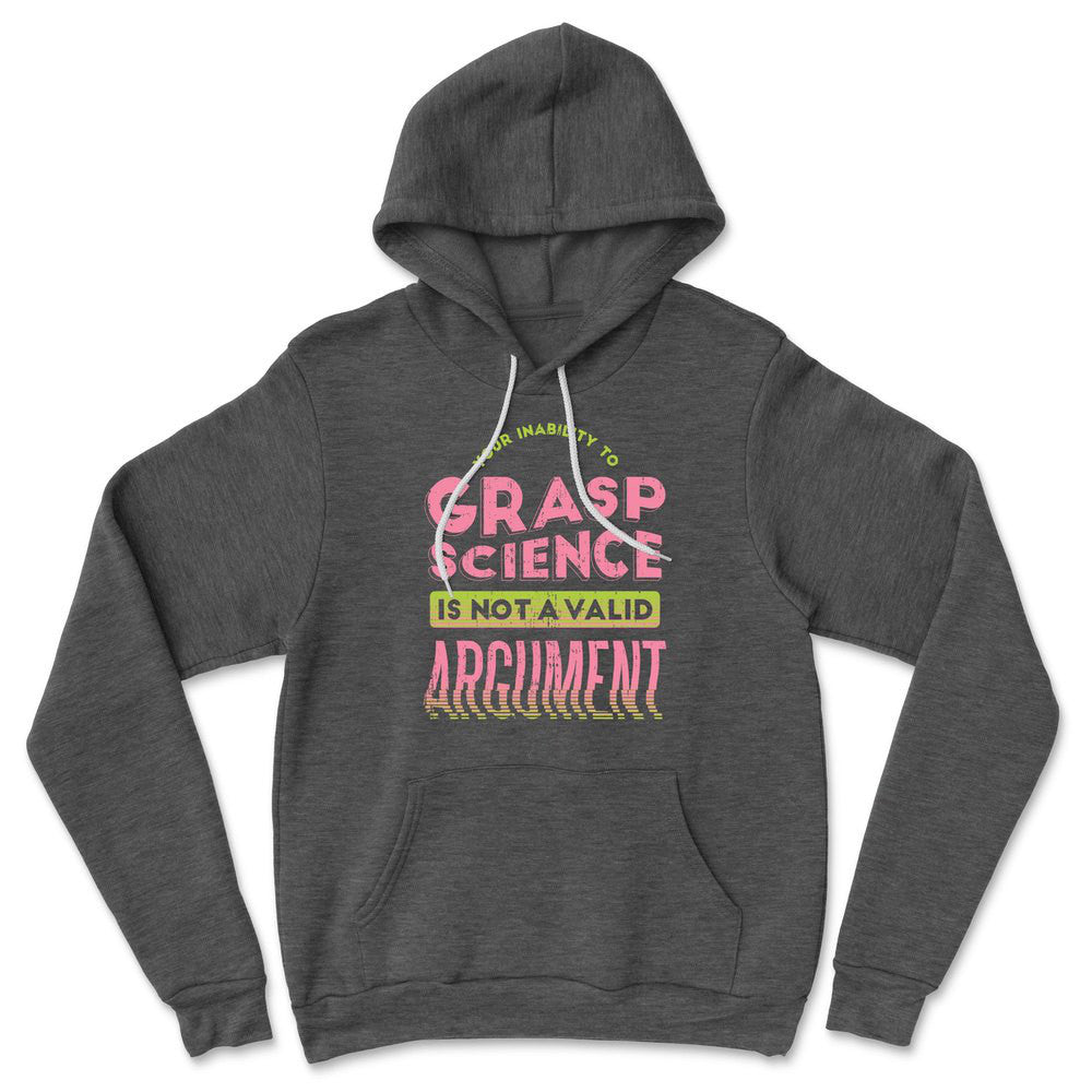 Not A Valid Argument Hoodie in Dark Grey Heather color
