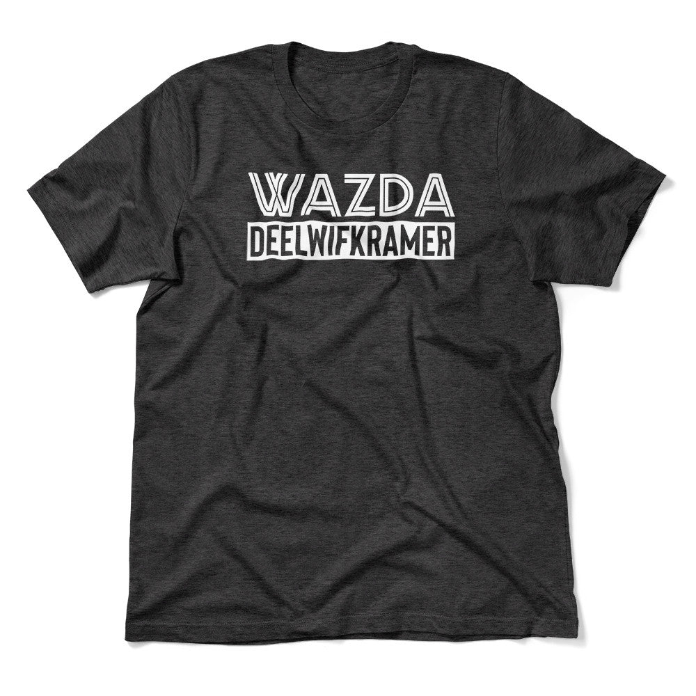 Wazda Deelwifkramer Men/Unisex T-Shirt in Dark Grey Heather color