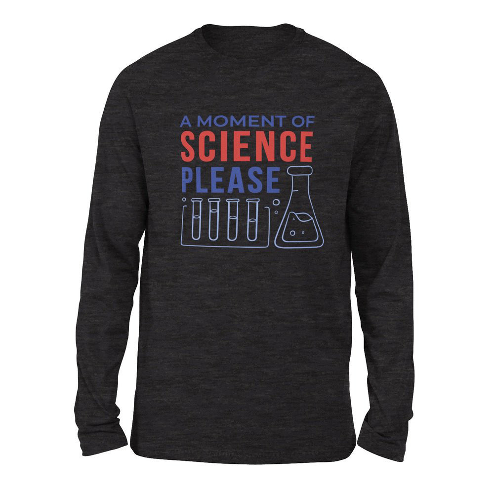A Moment Of Science Please Men/Unisex Drop Shoulder Sweatshirt in Dark Grey Heather color